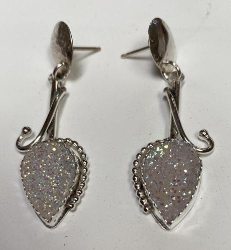 Druzy-Silver Earring